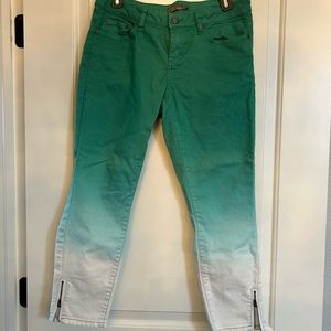 Prana capri ombré Jean pants with side zippers